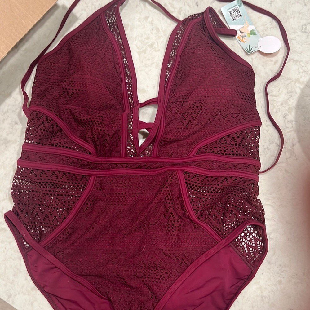 Red Crochet swimsuit